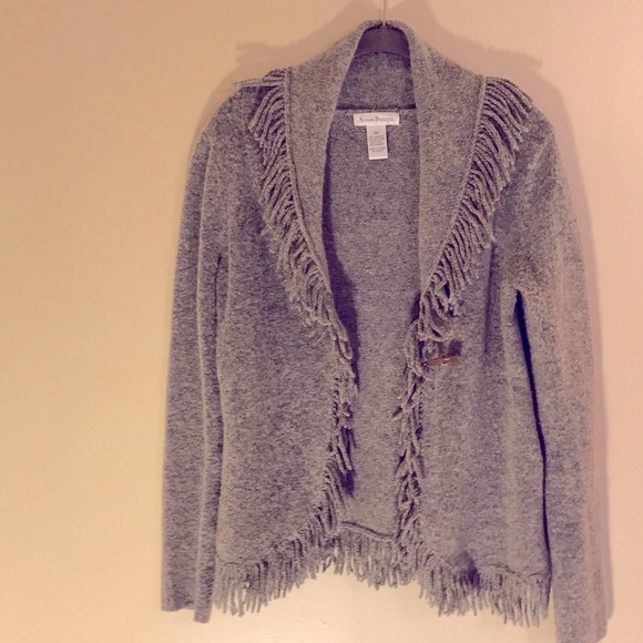 Susan Bristol Wool Blend Fringed Sweater - Picture 2 of 8